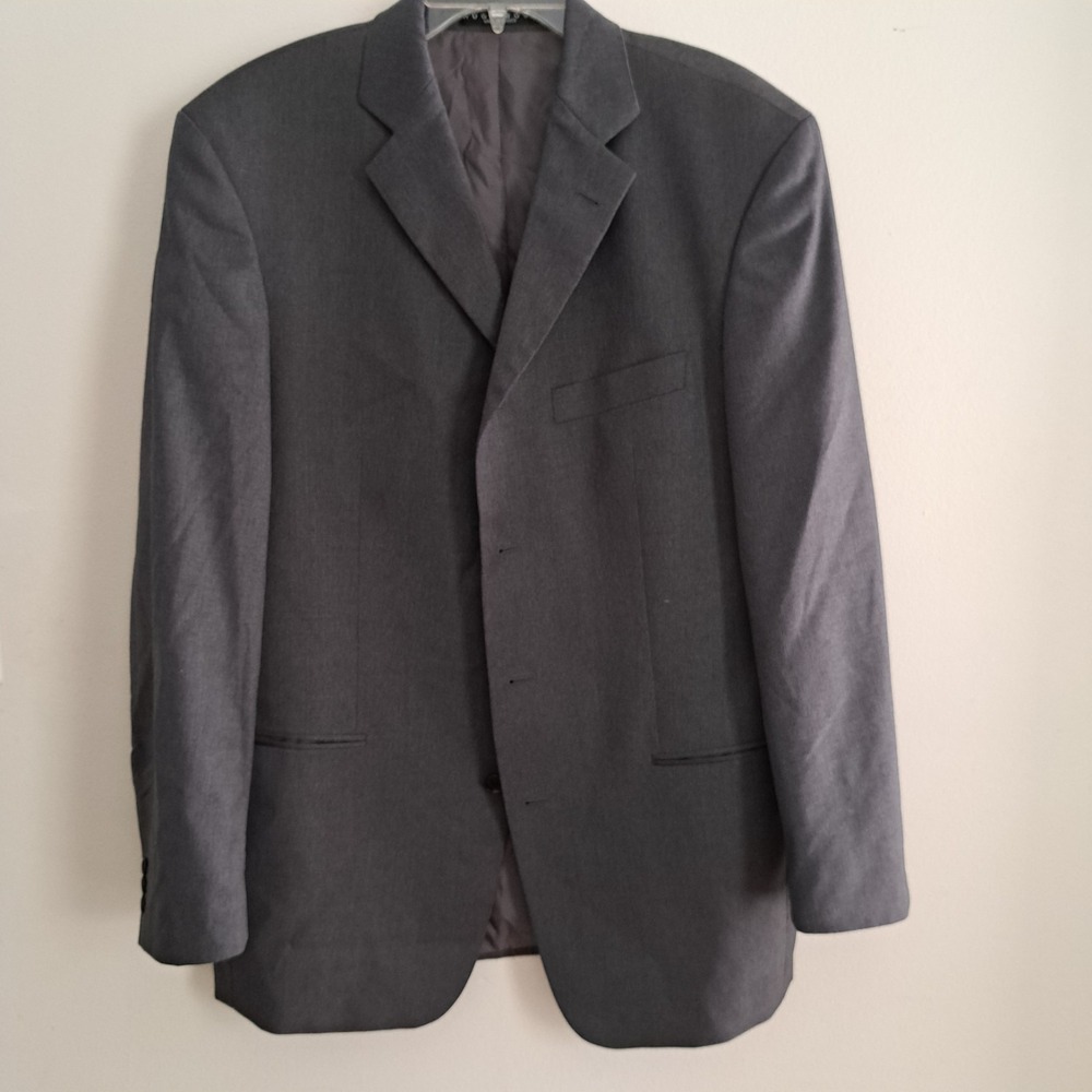 Hugo Boss Sokrates Kappa WE Blazer Mens 42R Gray Super 100 Virgin Wool Suit Coat